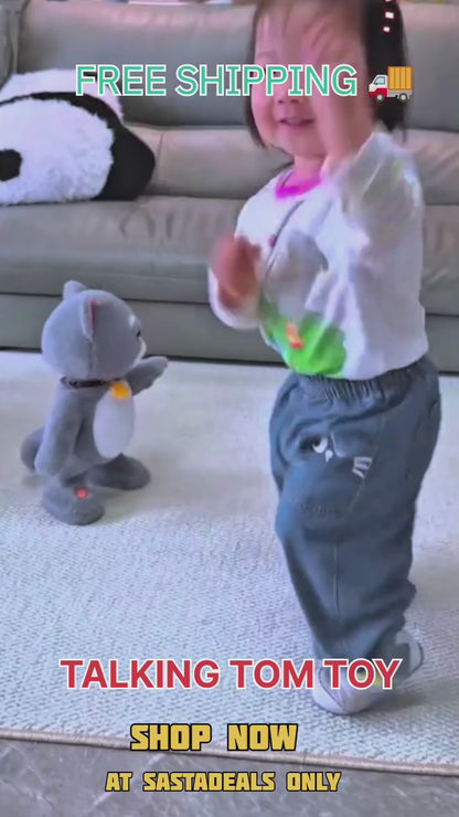 Interactive Talking Tom Cat Toy – Repeats Words, Tells Stories & Sings Songs | Fun & Educational for Toddlers | Safe, Durable & BIS Certified